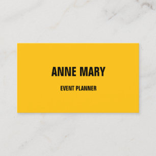 Tarjeta De Visita Colorido Naranja Yellow Bright Event Planner 2025