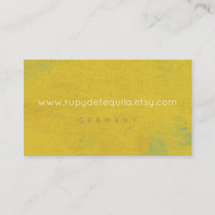 Tarjeta De Visita Colorido pintado amarillo de tela