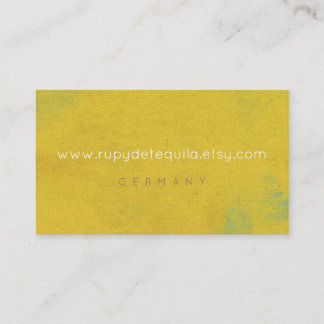Tarjeta De Visita Colorido pintado amarillo de tela