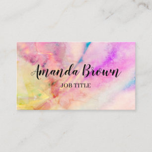 Tarjeta De Visita Colorido Rainbow Hand Written Professional