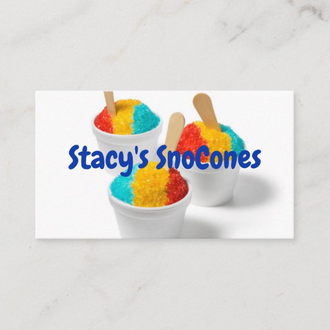 Tarjeta De Visita Colorido SnoCone (Anverso)