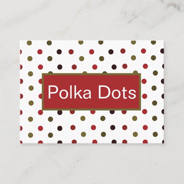 Tarjeta De Visita Coloridos puntos de polka (Anverso)