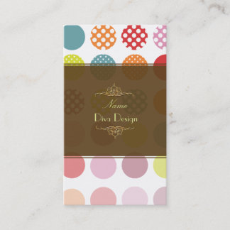 Tarjeta De Visita Coloridos puntos Polka BusinessCard