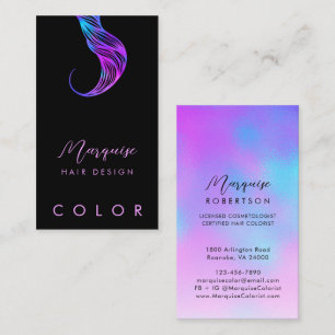 Tarjeta De Visita Colorista del pelo Moda estilista irlandesa y negr