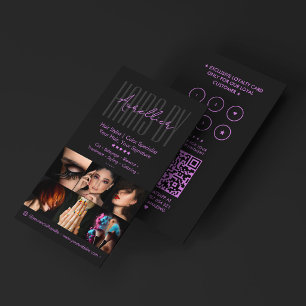 Tarjeta De Visita Colorista Estilista de Cabello Moderno Lealtad Mor
