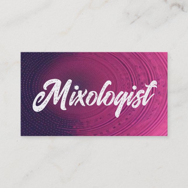 Tarjeta De Visita Coloroso mixólogo (Anverso)