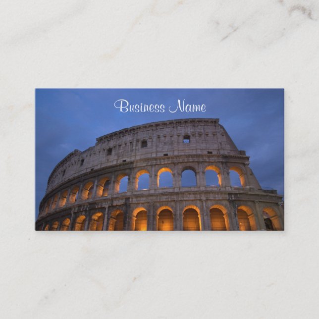Tarjeta De Visita Colosseo romano de noche (Anverso)