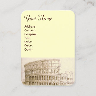 Tarjeta De Visita COLOSSEUM / Arquitectura antigua,Arquitecto ,Crema