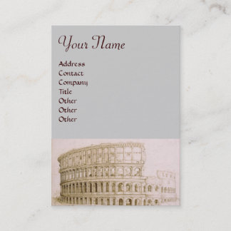 Tarjeta De Visita COLOSSEUM / Arquitectura antigua,Gris arquitectóni