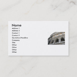 Tarjeta De Visita Colosseum romano Colosseum
