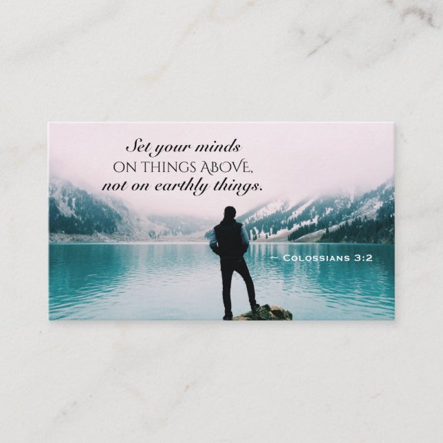 Tarjeta De Visita Colossian 3:2 (Anverso)