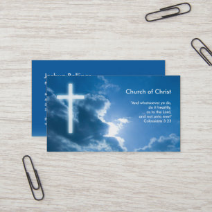 Tarjeta De Visita Colossians 3; azul del 23% el pipe%