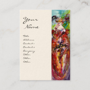 Tarjeta De Visita COLUMBINE/diseñador de moda, artes interpretativas