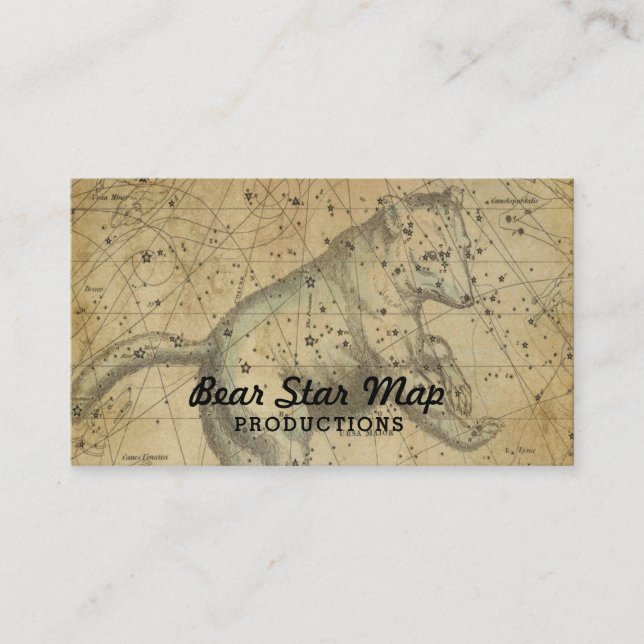 Tarjeta De Visita Comandante de Ursa de la constelación del mapa de (Anverso)