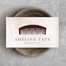 Tarjeta De Visita Comb de Tortoiseshell estilo retro Hair