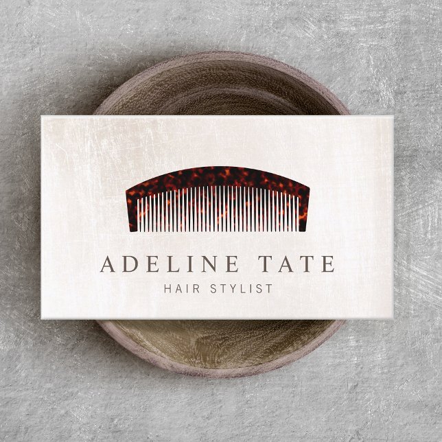 Tarjeta De Visita Comb de Tortoiseshell estilo retro Hair (Subido por el creador)