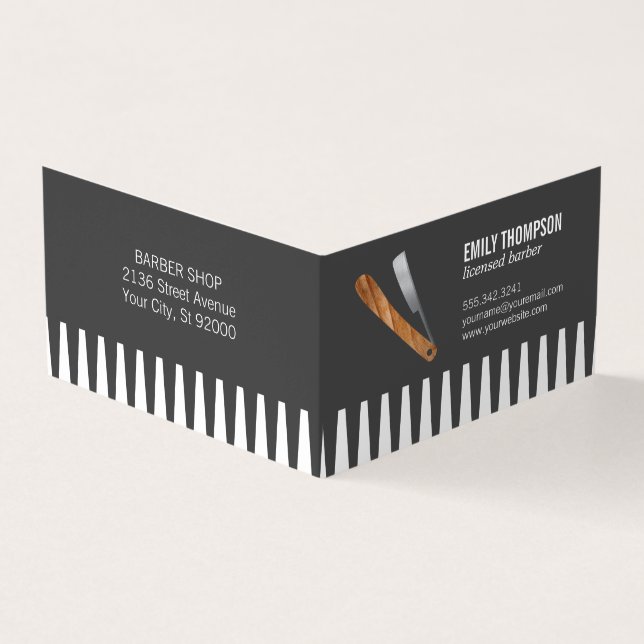 Tarjeta De Visita Comb y Razor (Exterior)