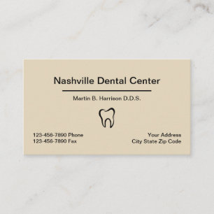 Tarjeta De Visita Combinación de la cita de la oficina del dentista