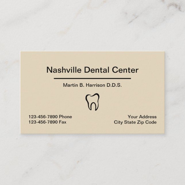Tarjeta De Visita Combinación de la cita de la oficina del dentista (Anverso)