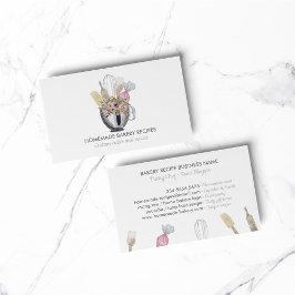 Tarjeta De Visita Comedor del Chef Acuarela Hormigón Panadería