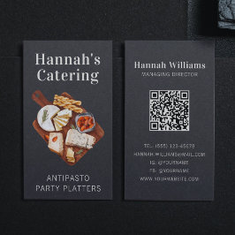 Tarjeta De Visita Comedor Rústico de acuarela Antipasto Platter
