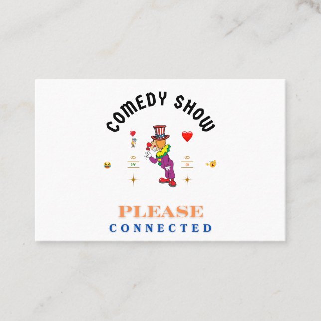 TARJETA DE VISITA COMEDY SHOW  (Anverso)