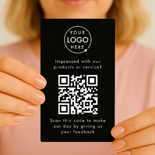 Tarjeta De Visita Comentarios del cliente   Revisión del código QR p