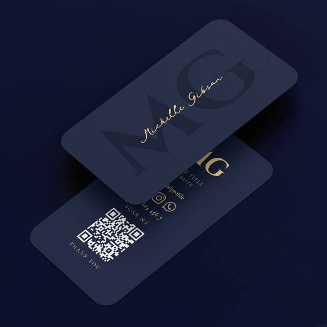Tarjeta De Visita Comercialización profesional Marina Oscura Azul Mo (Professional Marketing Dark Navy Blue Modern Business Card
)