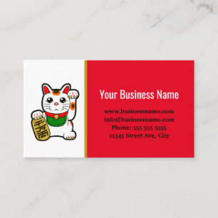 Tarjeta De Visita Comerciante afortunado del gato