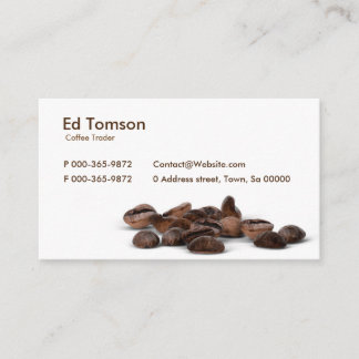 Tarjeta De Visita Comerciante de los granos de café