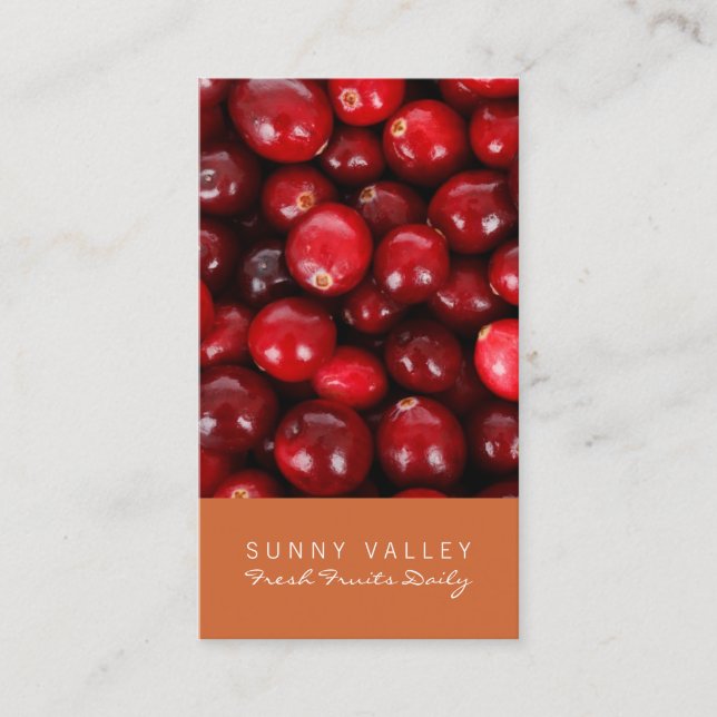 Tarjeta De Visita Comercio al por mayor de frutas de personalizable (Anverso)