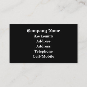 TARJETA DE VISITA COMERCIO, LOCKSMITHS