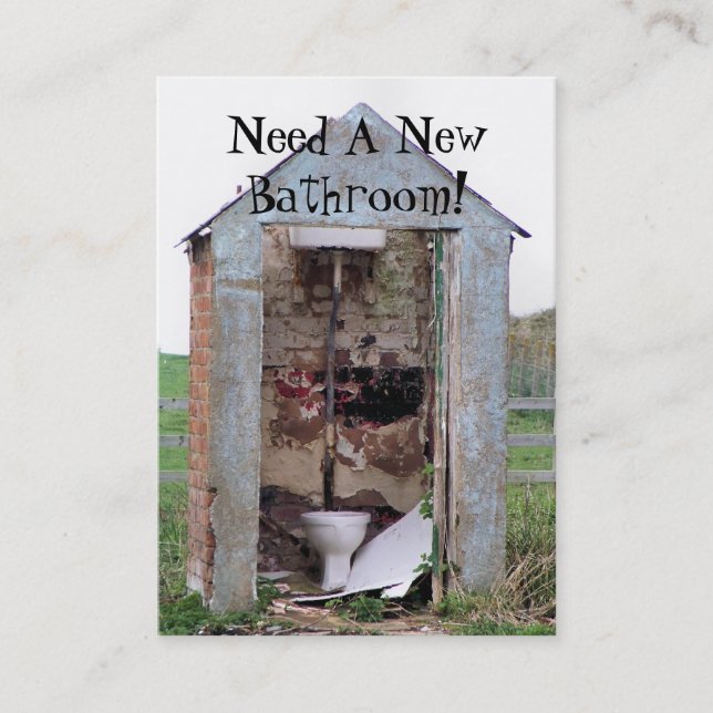 TARJETA DE VISITA COMERCIO. NUEVO BAÑO (Anverso)