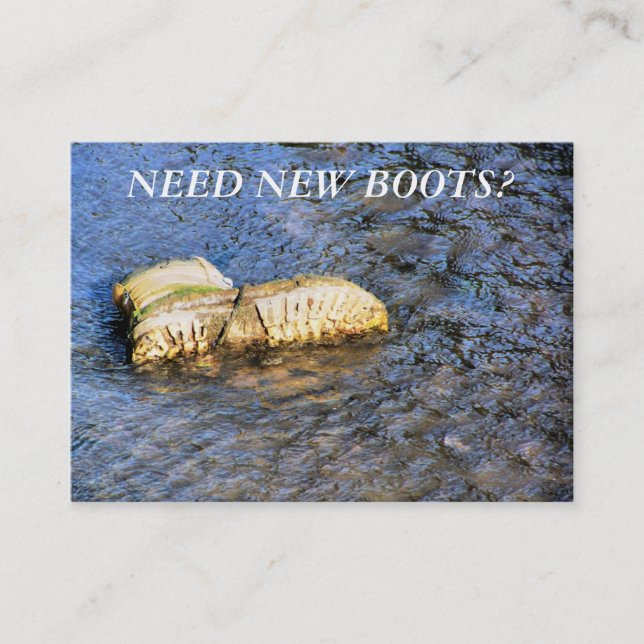 Tarjeta De Visita COMERCIO. NUEVOS BOTS. Reino Unido (Anverso)