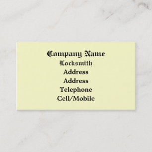 TARJETA DE VISITA COMERCIOS, CERRAJEROS