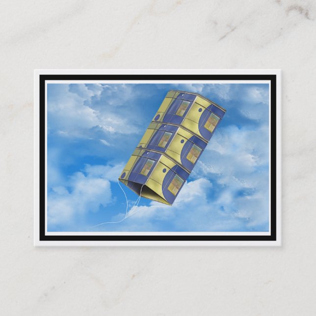 Tarjeta De Visita Cometa de caja en el cielo (Anverso)