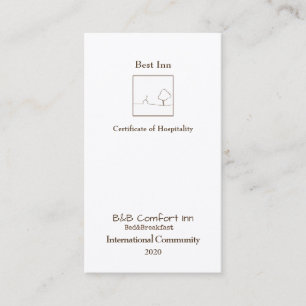 Tarjeta De Visita Comfort Inn International Community 2020
