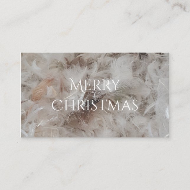 Tarjeta De Visita Comforter Feathers Fotografía divertida (Anverso)