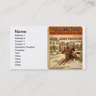 Tarjeta De Visita Cómic proscrito James del atracador de bancos de