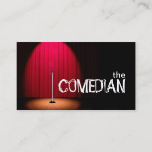 Tarjeta De Visita Cómico Entretenimiento Artista Teatro de Comedia