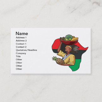 Tarjeta De Visita Comida africana
