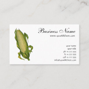 Tarjeta De Visita Comida antigua, Verduras saludables, Maíz en la ma