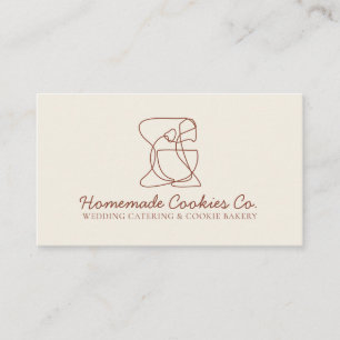 Tarjeta De Visita Comida Casera Crema Marfil Beige Panadería Cocina