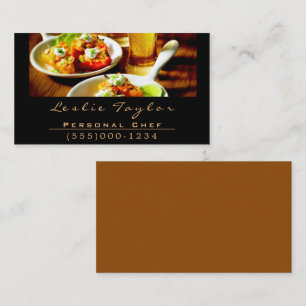 Tarjeta De Visita Comida de cena Diseño Chef Comedor