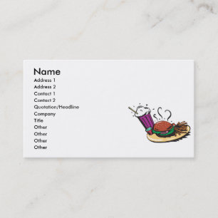 Tarjeta De Visita comida de restaurante de comida rápida
