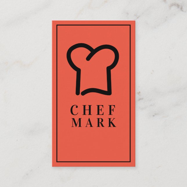 Tarjeta De Visita Comida del Chef Cook Restaurant (Anverso)