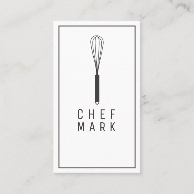 Tarjeta De Visita Comida del Chef Cook Restaurant (Anverso)