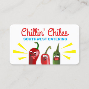 Tarjeta De Visita Comida divertida de ají chile al suroeste de Méxic