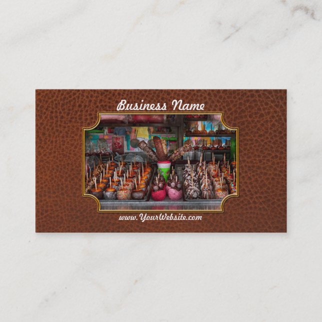 Tarjeta De Visita Comida - Dulces - Todo cubierto de chocolate (Anverso)