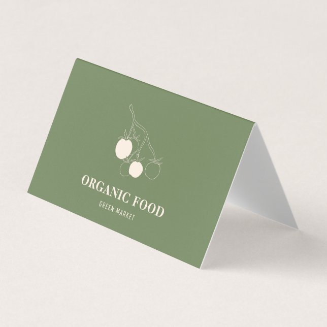 Tarjeta De Visita Comida ecológica moderna  (Anverso)